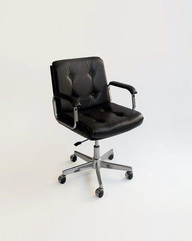 Leather & Chrome Office Chair