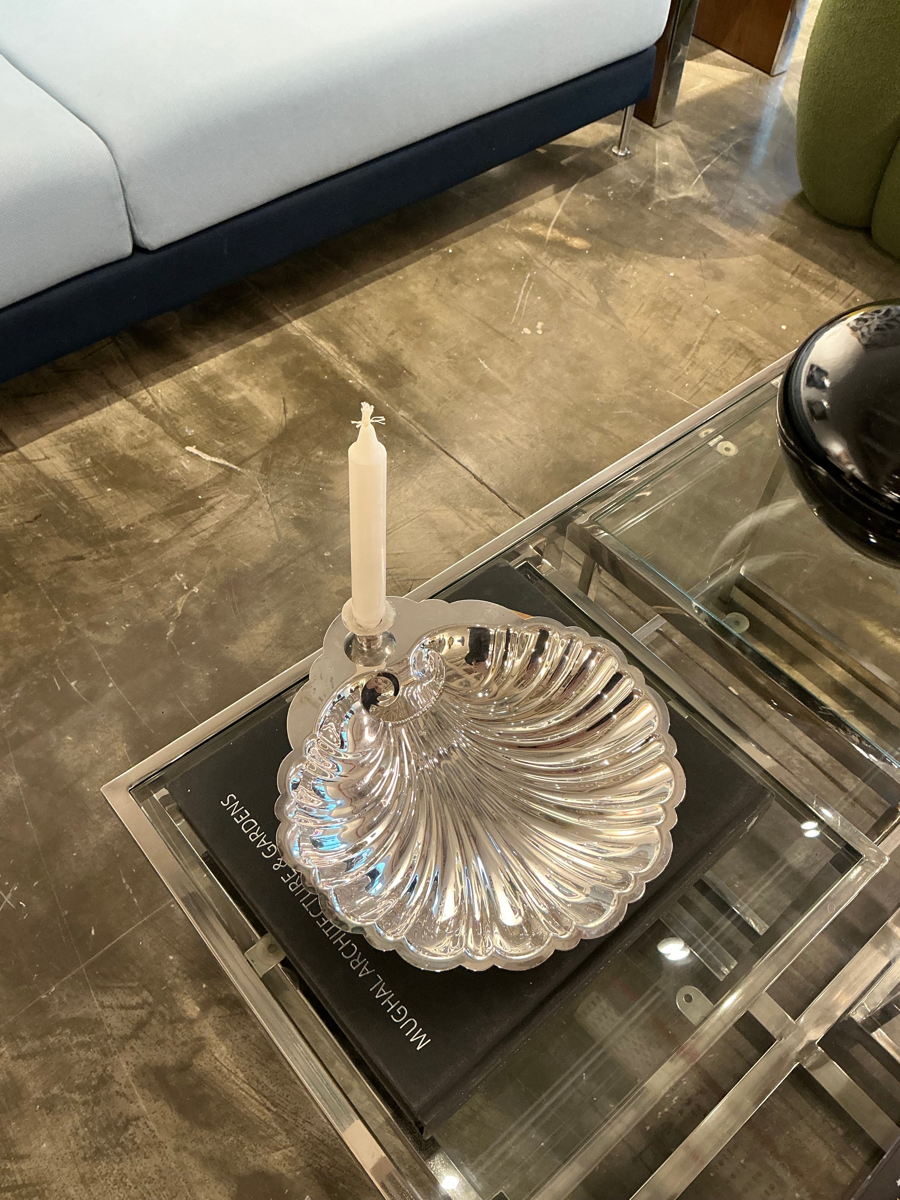 Vintage Silver-Plated Shell Dish