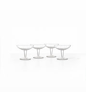 Vintage Crystal Glasses with Cut Swags Set of 4