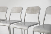 Silver Industrial Spanish Chairs c.1980s  Set of 4