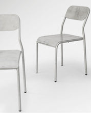 Silver Industrial Spanish Chairs c.1980s  Set of 4