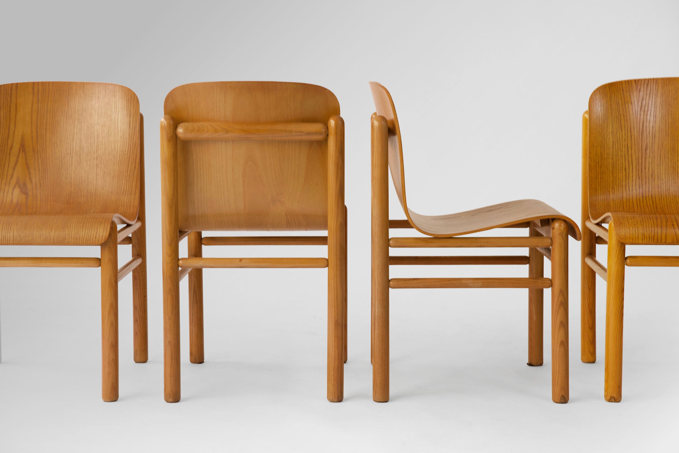 Mid-Century Bentwood Dining Chairs 1960s–1970s Italy Set Of 4