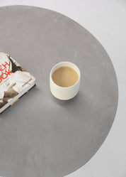 Irregular SS Coffee Table with Burl Wood