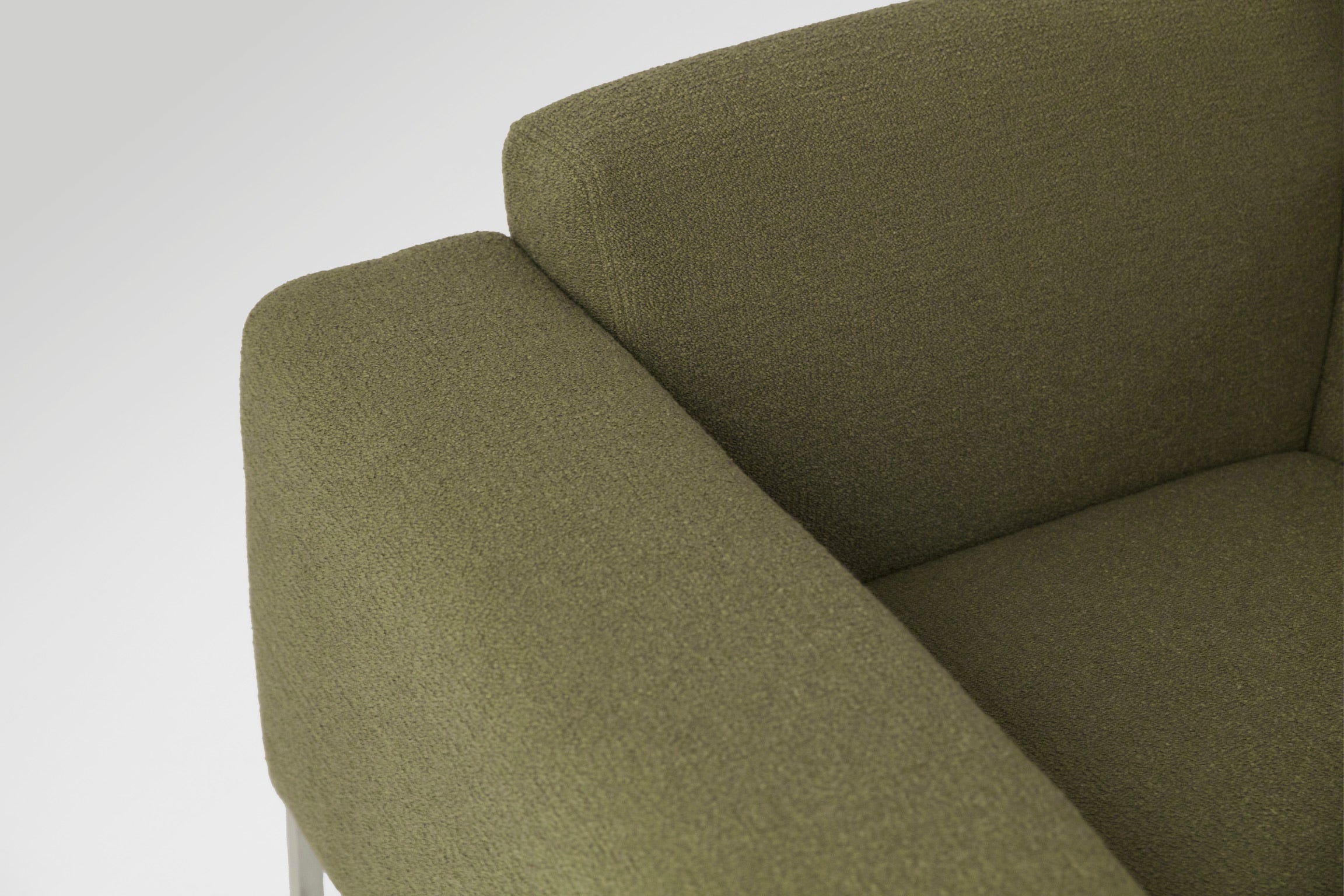 Vintage Olive Modern Lounge Armchairs 1970s Set of 2