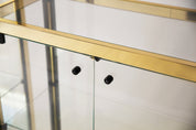 Mid-Century Brass and Glass Display Cabinets c.1970s Set of 2