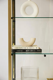Mid-Century Brass and Glass Display Cabinets c.1970s Set of 2