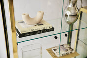 Mid-Century Brass and Glass Display Cabinets c.1970s Set of 2