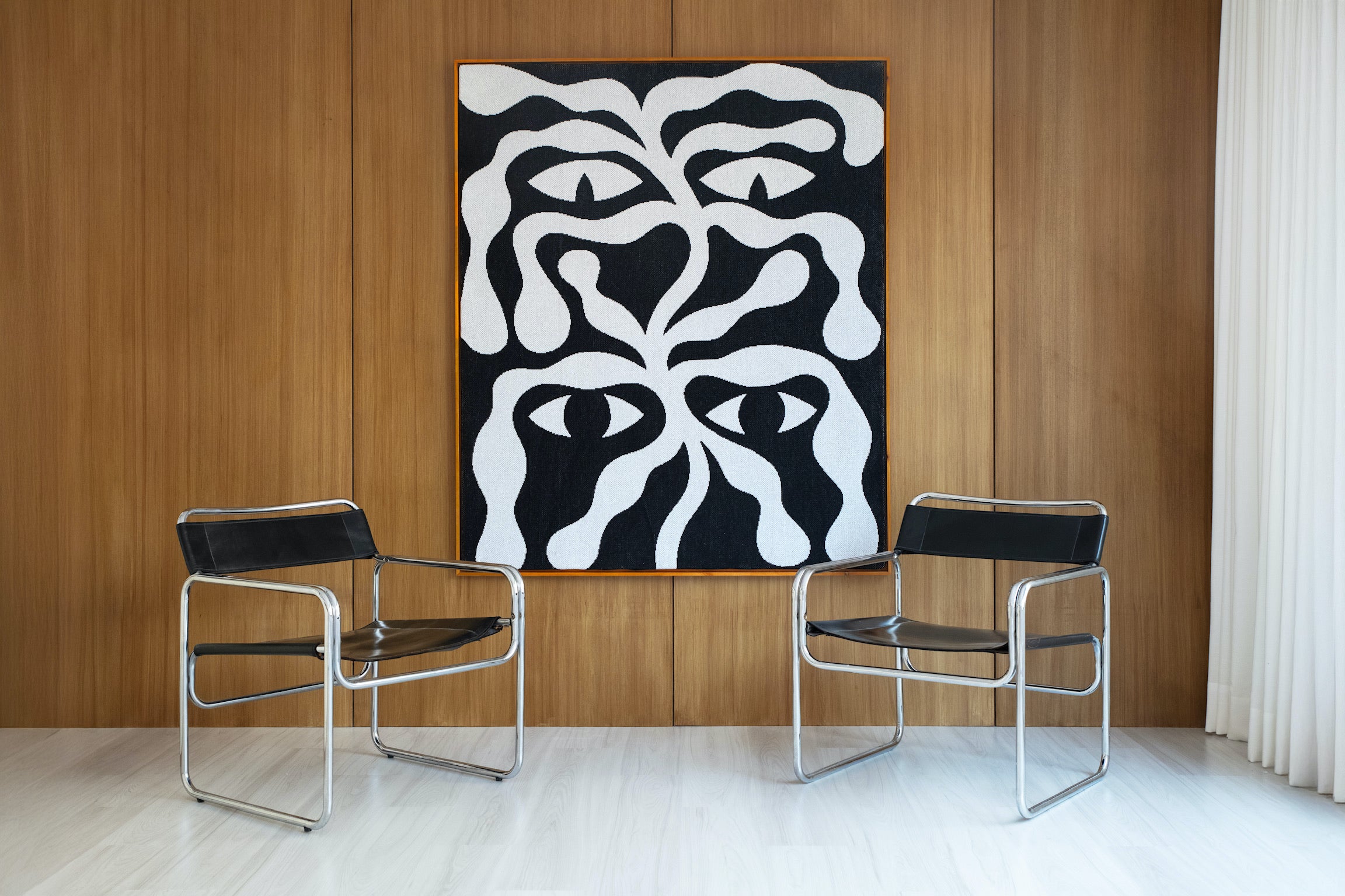 Thonet tobular chrome and leather, 1960s (Set of 2)