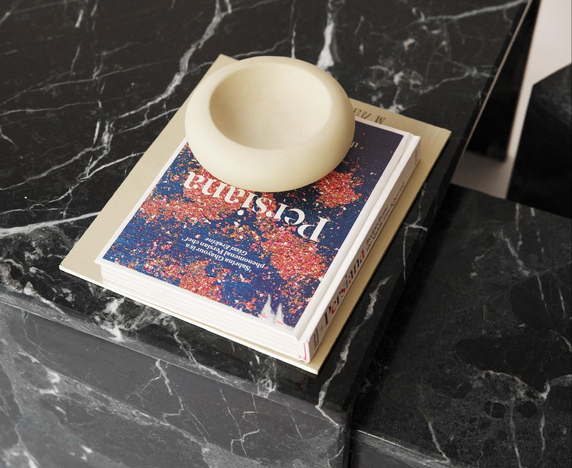 Marble Pedestal Tables Dark Green 1970s  Set of 3