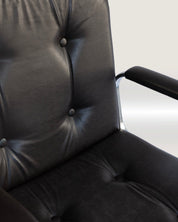 Leather and Chrome Office Chair 1970s