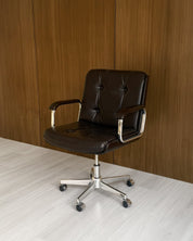 Leather & Chrome Office Chair