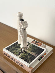 Vintage Art Deco Pierrot Porcelain Candle Holder 1960s–1970s