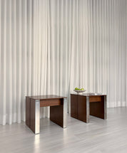 Vintage Chrome & Wood
Side Tables Set of 2