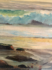 Vintage Seascape Oil Painting 1980s