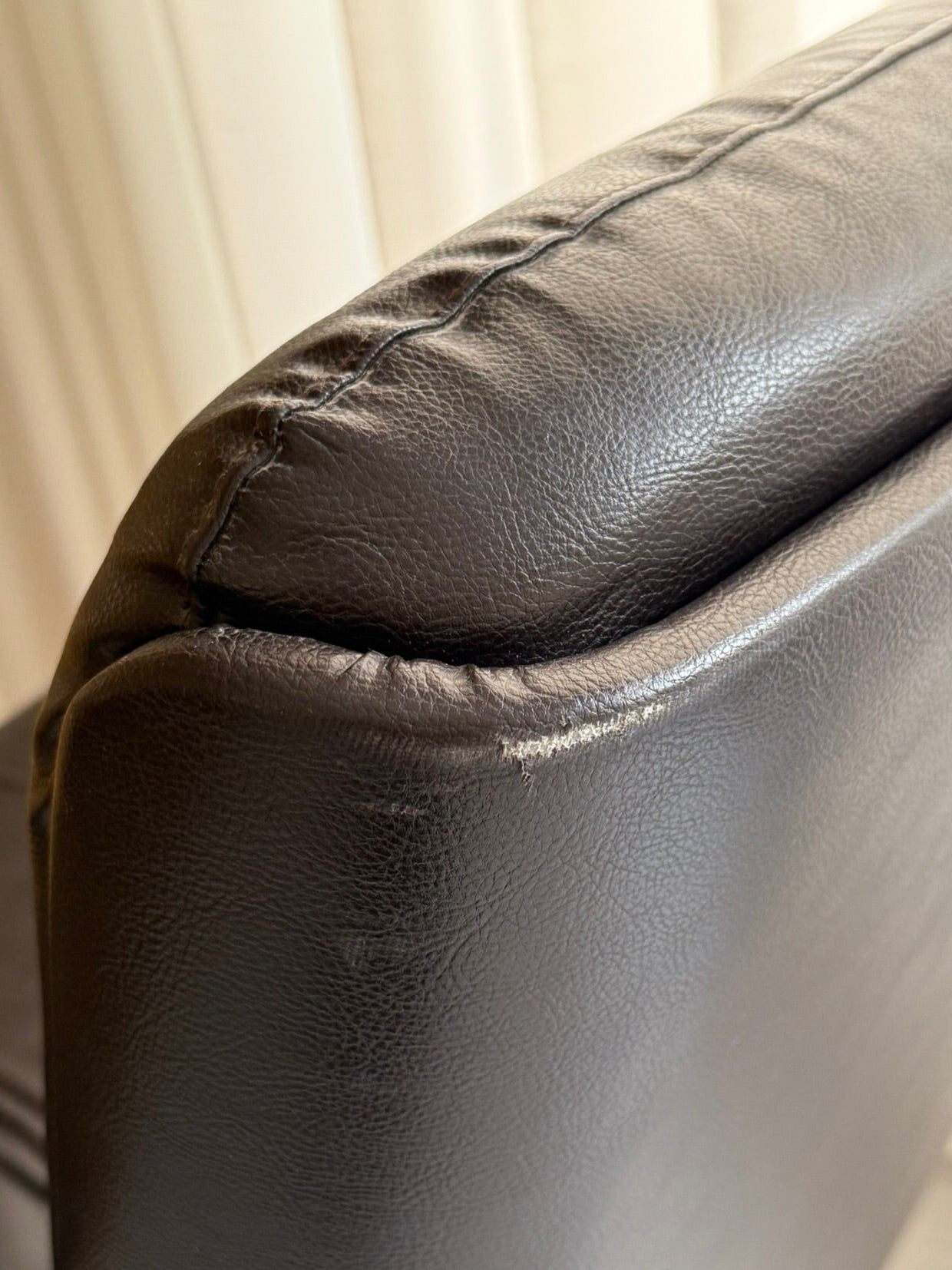 Leather & Chrome Office Chair  1970s