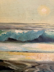 Vintage Seascape Oil Painting 1980s