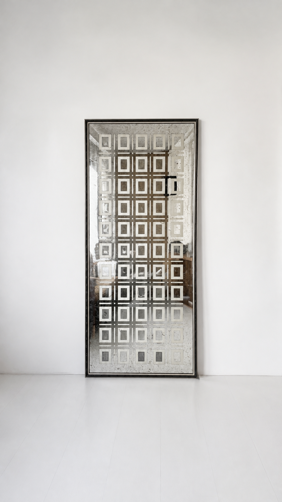 Mid-Century Glam Geometric Etched Mirrors 1970s