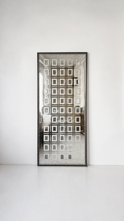 Mid-Century Glam Geometric Etched Mirrors 1970s