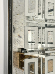 Mid-Century Glam Geometric Etched Mirrors 1970s