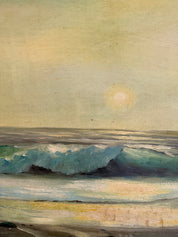 Vintage Seascape Oil Painting 1980s