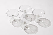 Vintage Crystal Glasses with Cut Swags Set of 4