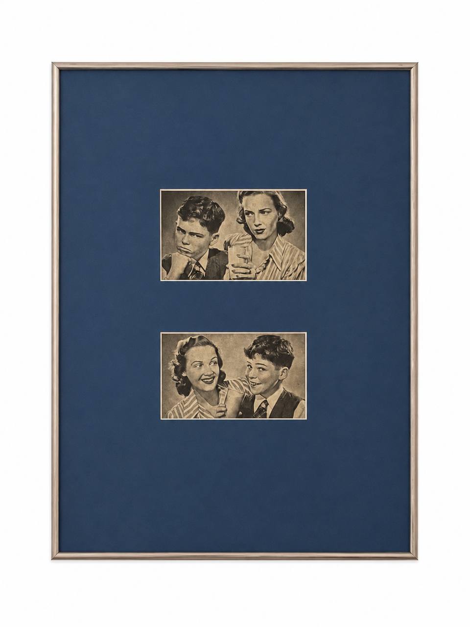 Vintage Framed Photograph "Mother And Son"