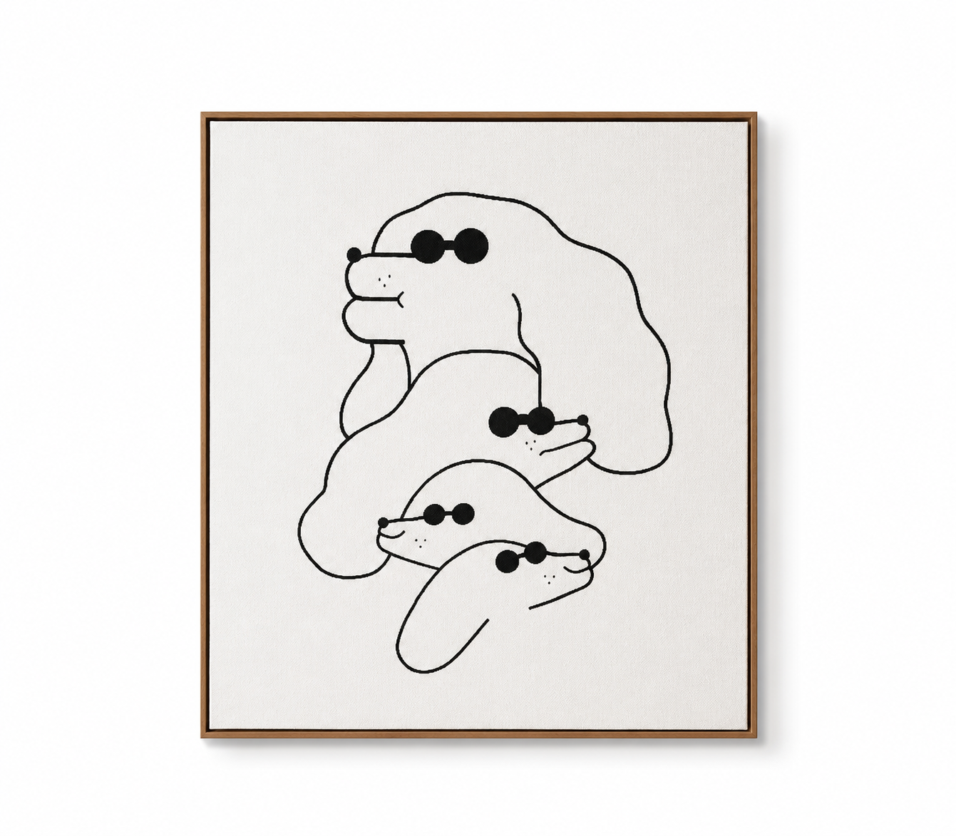 Framed Dawgs Mini Woven Art