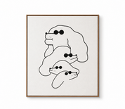 Framed Dawgs Mini Woven Art