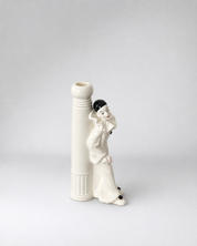 Vintage Art Deco Pierrot Porcelain Candle Holder 1960s–1970s