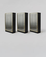 Display Cabinets Brass & Glass 1970s France Set of 3
