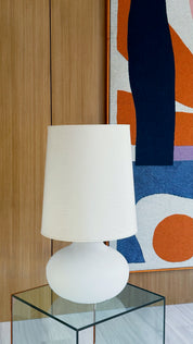 White Murano Tall Lamp