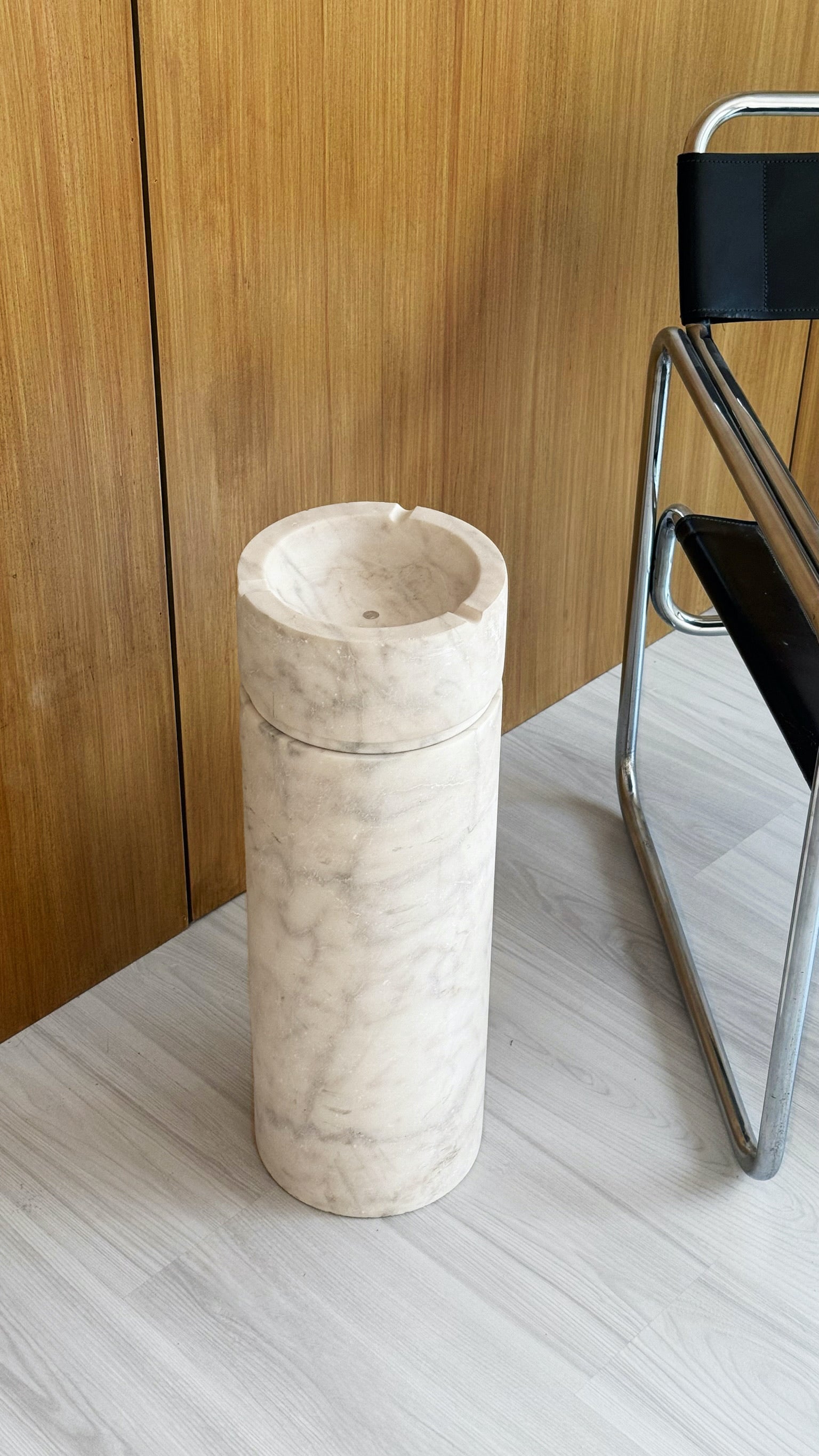 Italian Marble Standing Ashtrays/Catchall Set of 2