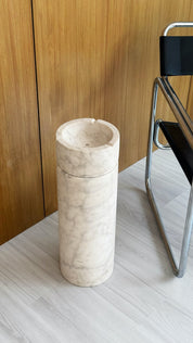 Italian Marble Standing Ashtrays/Catchall Set of 2