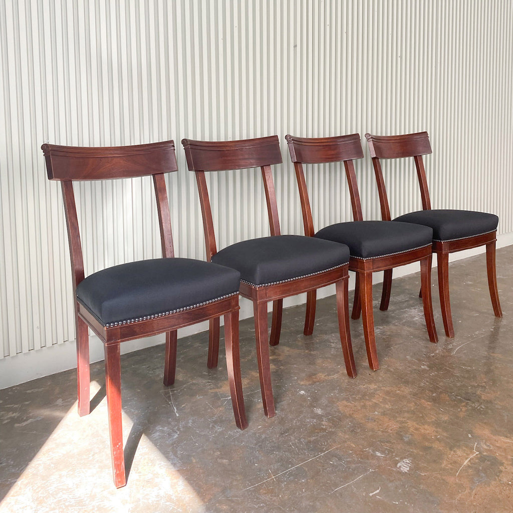 Vintage Upholstered Dining Chairs Set of 8